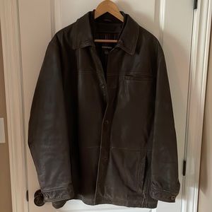 DANIER Leather/Suede Jacket size L Brown MENS